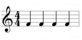 Gambarkan tanda yang menunjukkan lagu dinyanyikan dengan panjang